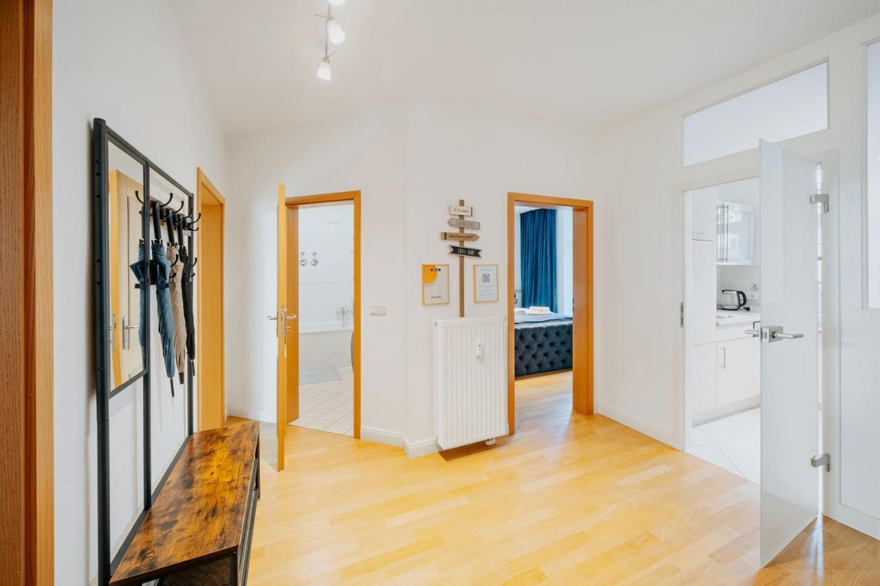 Blissplace 3 Zi Premium Apartment Nahe Getec Arena Mit Kingsize Betten Und Balkon 马格德堡 外观 照片