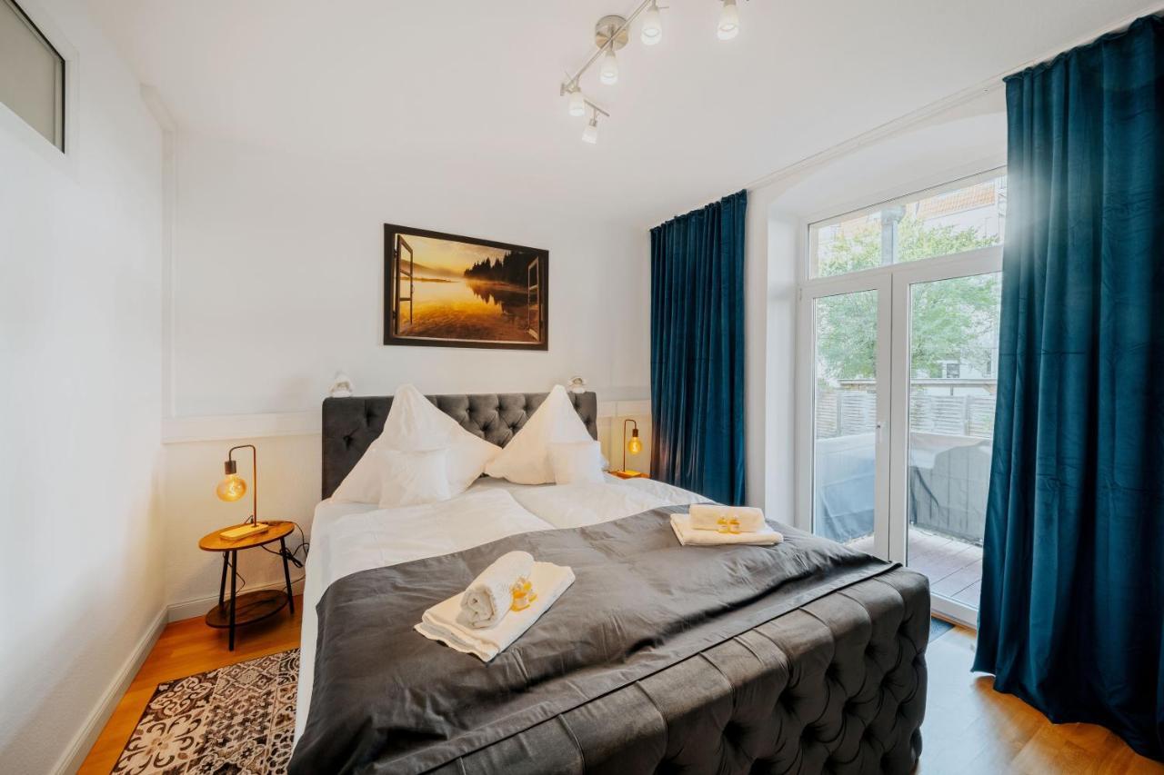 Blissplace 3 Zi Premium Apartment Nahe Getec Arena Mit Kingsize Betten Und Balkon 马格德堡 外观 照片